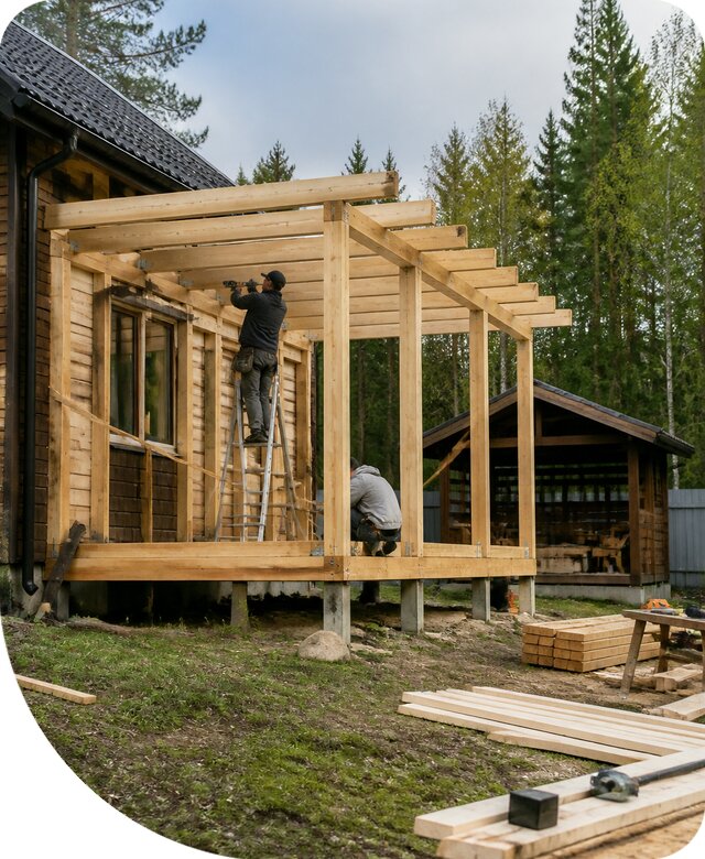 Строительство пристроек и построек на участке в Котельниках