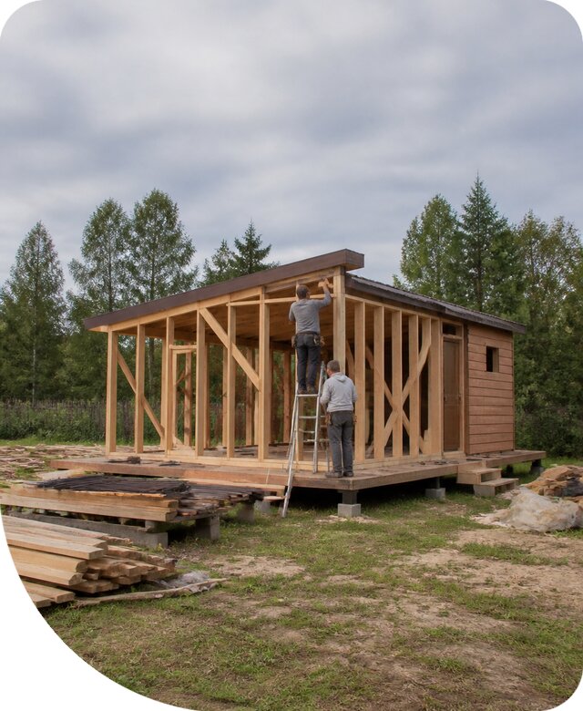 Строительство домика с хозблоком под ключ в Котельниках